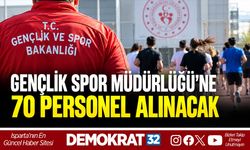 GENÇLİK SPOR MÜDÜRLÜĞÜ'NE 70 PERSONEL ALINACAK