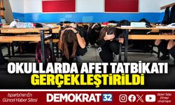 OKULLARDA AFET TATBİKATI GERÇEKLEŞTİRİLDİ