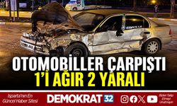 Otomobiller Çarpıştı: 1’i Ağır 2 Yaralı