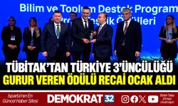 TÜBİTAK’TAN TÜRKİYE 3’ÜNCÜLÜĞÜ: GURUR VEREN ÖDÜLÜ RECAİ OCAK ALDI