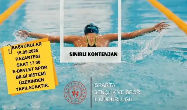 Isparta’da Hobi ve Yetişkin Yüzme Kursları Başlıyor