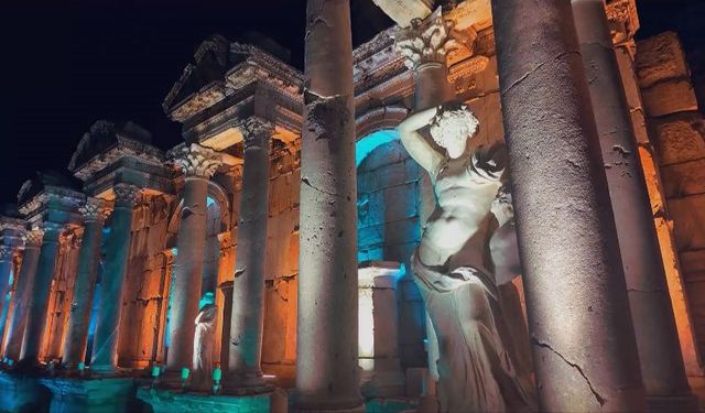 Sagalassos Antik Kenti ışıklarıyla gece müzeciliğine hazırlanıyor