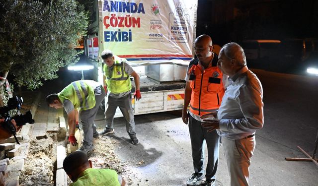 Kepez'in 'Anında Çözüm' ekibi 7/24 iş başında