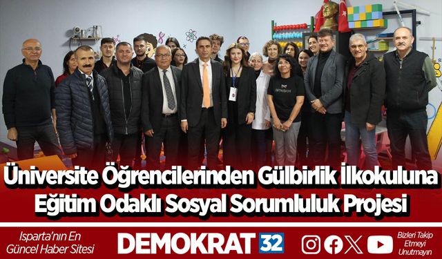 Üniversite Öğrencilerinden Gülbirlik İlkokuluna Eğitim Odaklı Sosyal Sorumluluk Projesi