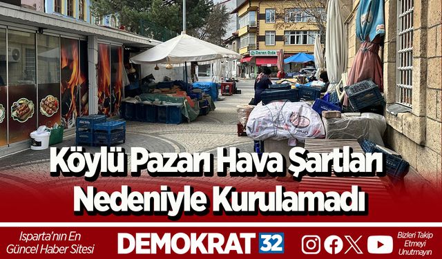 Köylü Pazarı Hava Şartları Nedeniyle Kurulamadı