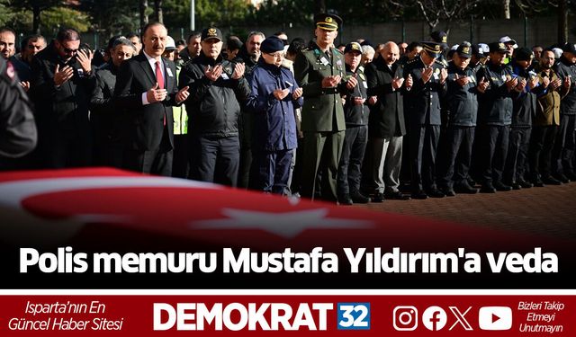 Polis memuru Mustafa Yıldırım'a veda