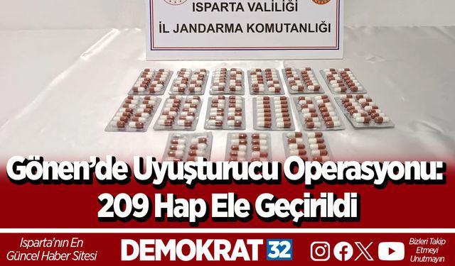 Gönen’de Uyuşturucu Operasyonu: 209 Hap Ele Geçirildi