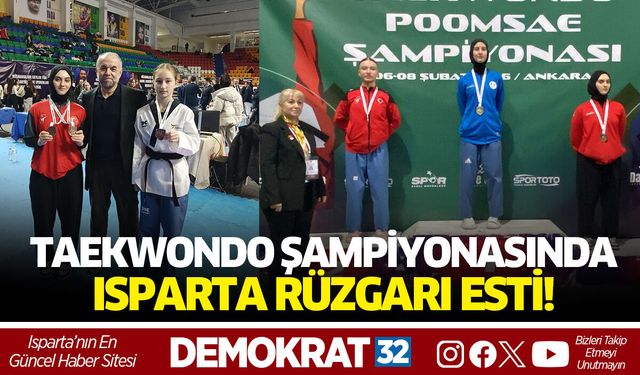 Taekwondo Şampiyonasında Isparta Rüzgarı