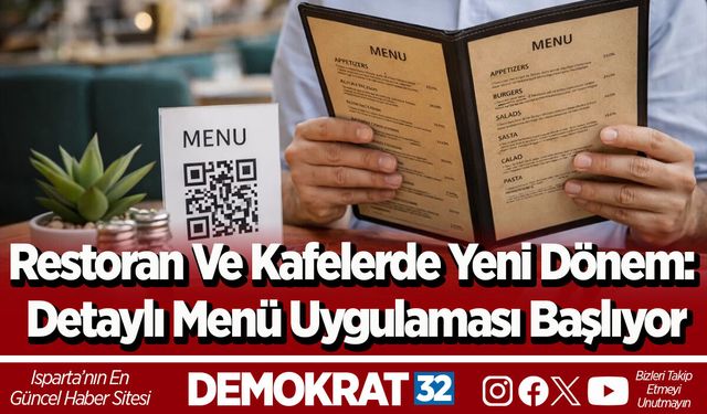 Restoran ve kafelerde yeni dönem: Detaylı menü uygulaması başlıyor