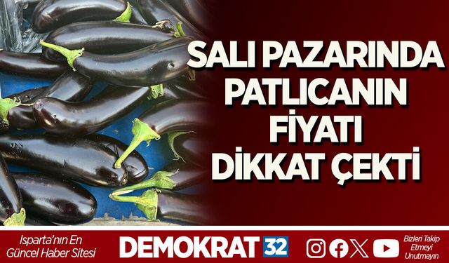 SALI PAZARINDA PATLICANIN FİYATI DİKKAT ÇEKTİ