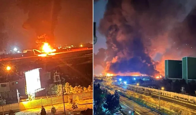 Uluslararası havalimanı vuruldu, uçaklar böyle alev aldı