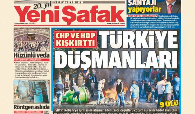 Yeni Şafak gazetesi 'CHP’de mutlak butlan senaryoları' yazdı