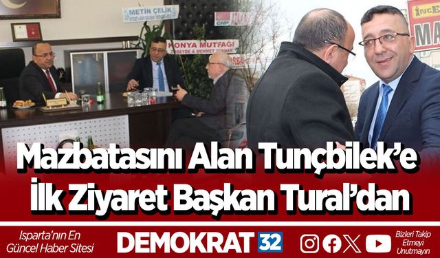 Mazbatasını Alan Tunçbilek’e İlk Ziyaret Başkan Tural’dan