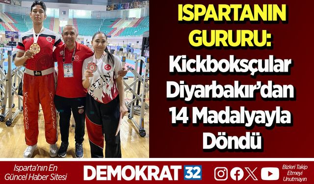 Isparta’nın Gururu: Kickboksçular Diyarbakır’dan 14 Madalyayla Döndü