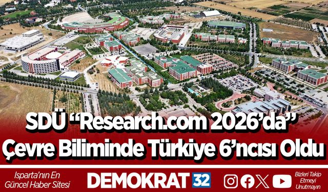 SDÜ “Research.com 2026’da” Çevre Biliminde Türkiye 6’ncısı Oldu