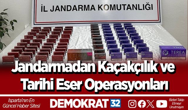 Jandarmadan Kaçakçılık ve Tarihi Eser Operasyonları