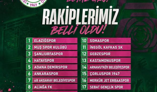 Isparta 32 Spor'un Rakipleri Belli Oldu