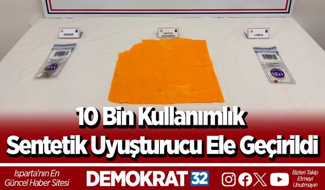 10 Bin Kullanımlık Sentetik Uyuşturucu Ele Geçirildi