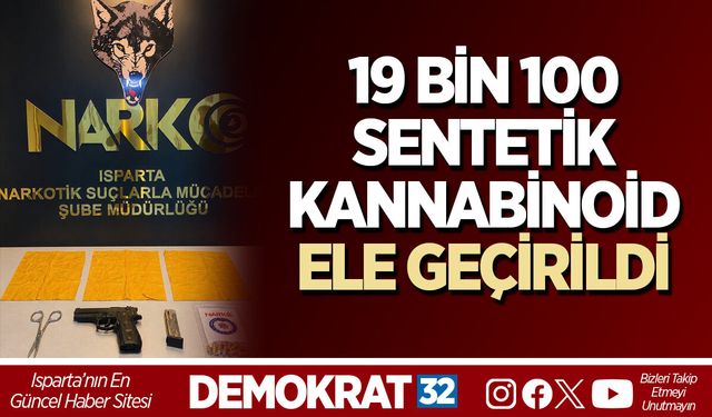 19 Bin 100 Sentetik Kannabinoid Ele Geçirildi