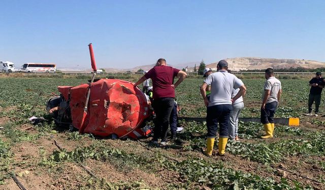 Ankara'da uçan araç düştü