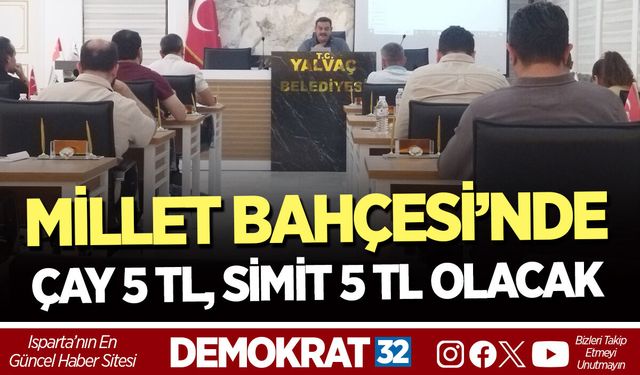 MİLLET BAHÇESİ’NDE ÇAY 5 TL, SİMİT 5 TL OLACAK
