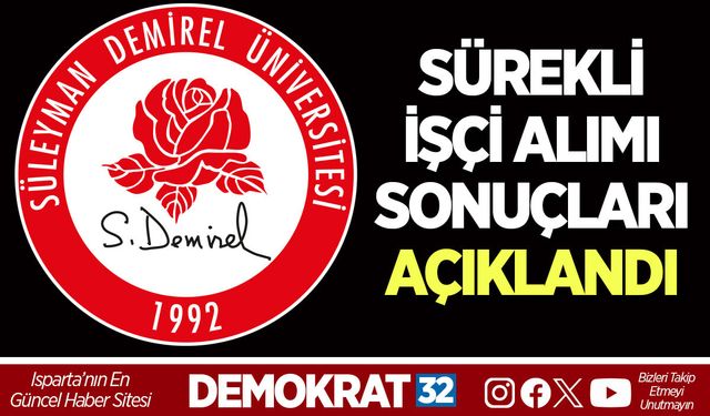 SÜREKLİ İŞÇİ ALIMI SONUÇLARI AÇIKLANDI