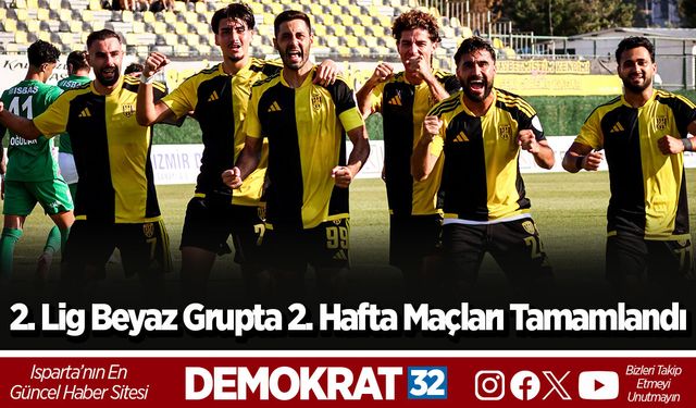 2. Lig Beyaz Grupta 2. Hafta Maçları Tamamlandı