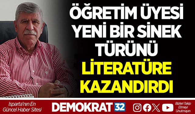 ÖĞRETİM ÜYESİ YENİ BİR SİNEK TÜRÜNÜ LİTERATÜRE KAZANDIRDI