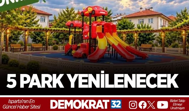 ULUBORLU’DA 5 PARK YENİLENECEK