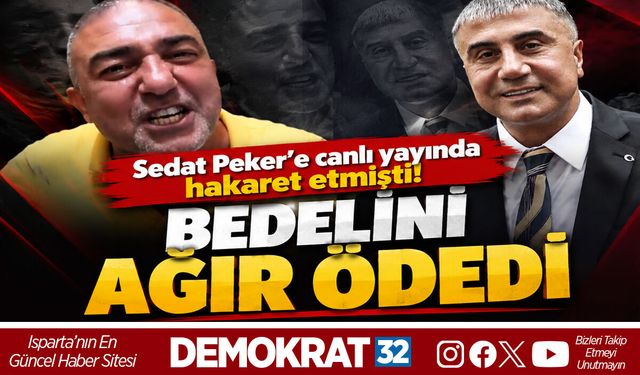 SEDAT PEKER'E CANLI YAYINDA HAKARET ETMİŞTİ! BEDELİNİ AĞIR ÖDEDİ