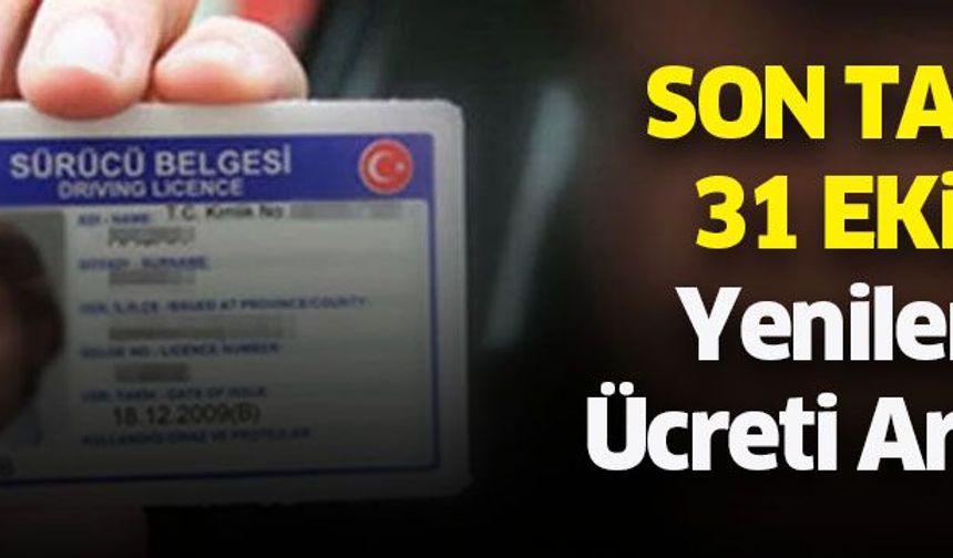 Son Tarih 31 Ekim: Yenileme Ücreti Artıyor