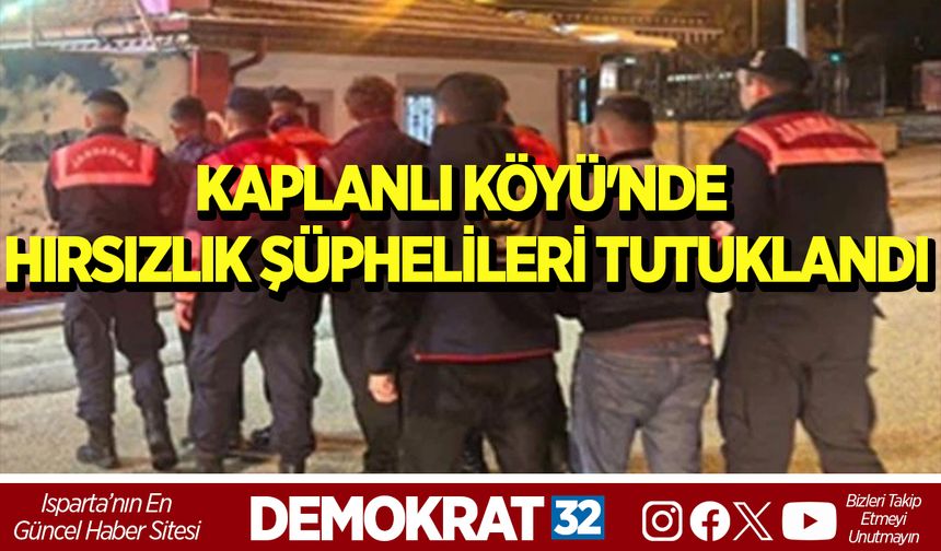 KAPLANLI KÖYÜ'NDE HIRSIZLIK ŞÜPHELİLERİ TUTUKLANDI