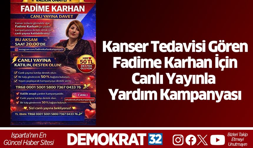 Kanser Tedavisi Gören Fadime Karhan İçin Canlı Yayınla Yardım Kampanyası