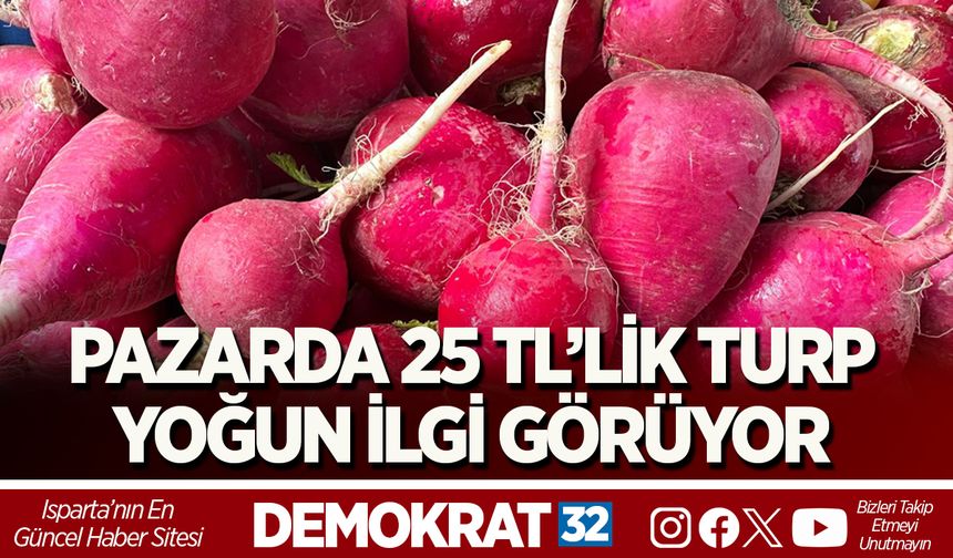 PAZARDA 25 TL’LİK TURP YOĞUN İLGİ GÖRÜYOR