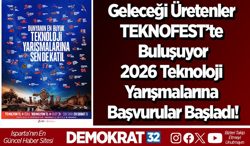 Geleceği Üretenler TEKNOFEST’te Buluşuyor 2026 Teknoloji Yarışmalarına Başvurular Başladı!