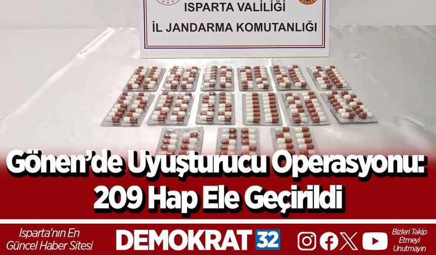 Gönen’de Uyuşturucu Operasyonu: 209 Hap Ele Geçirildi