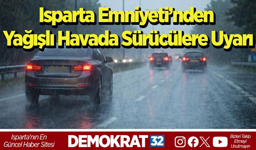 Isparta Emniyeti’nden Yağışlı Havada Sürücülere Uyarı