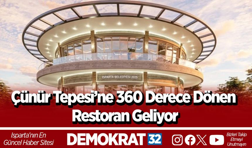 Çünür Tepesi’ne 360 Derece Dönen Restoran Geliyor