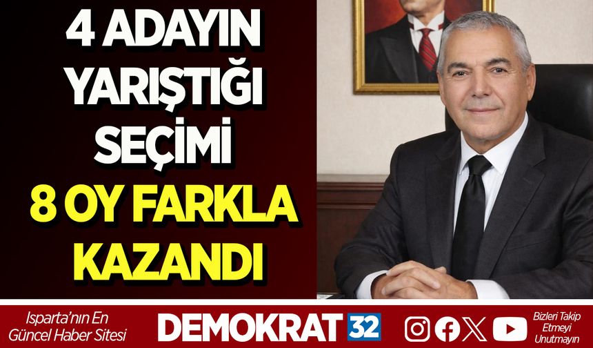 4 ADAYIN YARIŞTIĞI SEÇİMİ 8 OY FARKLA KAZANDI