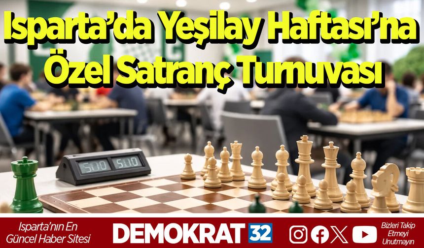 Isparta’da Yeşilay Haftası’na Özel Satranç Turnuvası