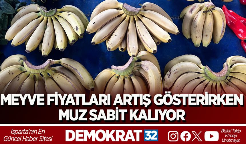MEYVE FİYATLARI ARTIŞ GÖSTERİRKEN, MUZ SABİT KALIYOR