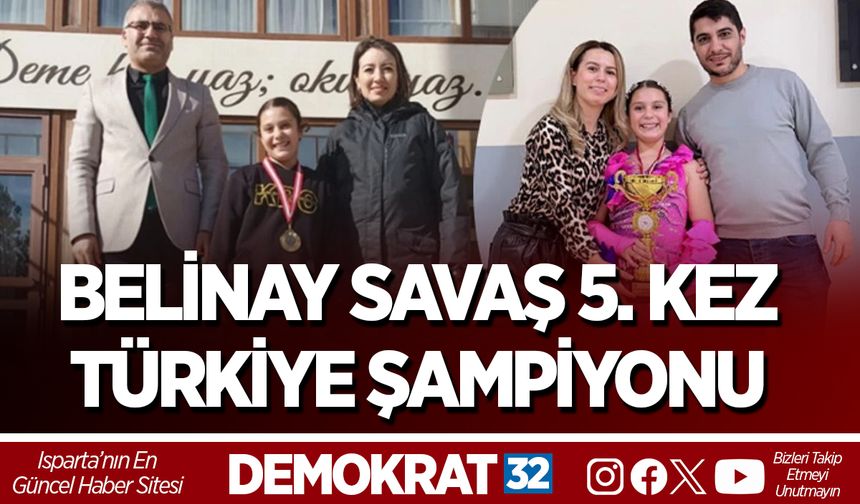 BELİNAY SAVAŞ 5. KEZ TÜRKİYE ŞAMPİYONU
