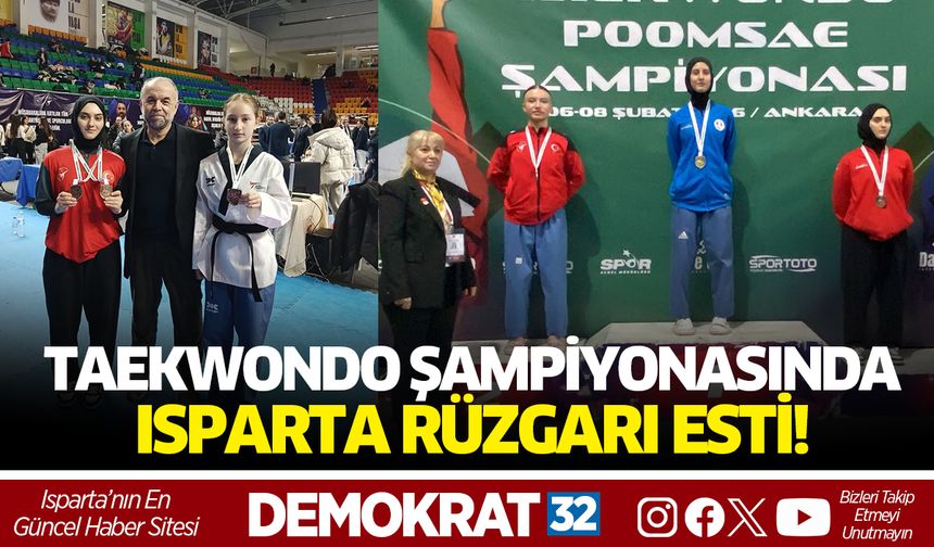 Taekwondo Şampiyonasında Isparta Rüzgarı