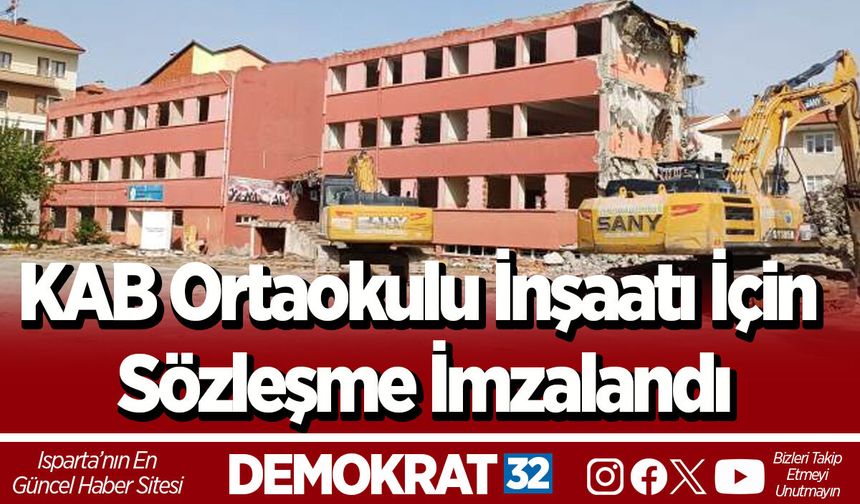 KAB Ortaokulu inşaatı için sözleşme imzalandı