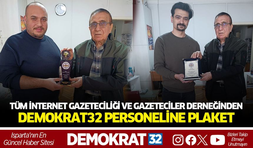 DEMOKRAT32 PERSONELİNE ANLAMLI PLAKET