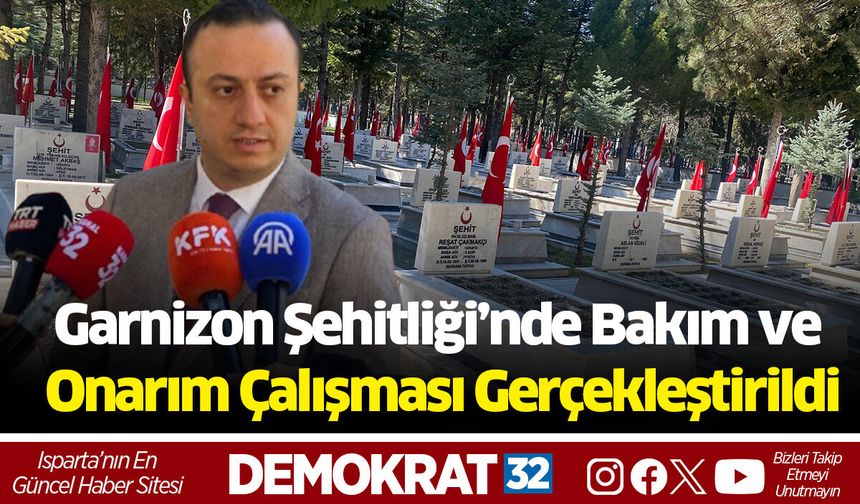 Garnizon Şehitliği’nde Bakım ve Onarım Çalışması Gerçekleştirildi