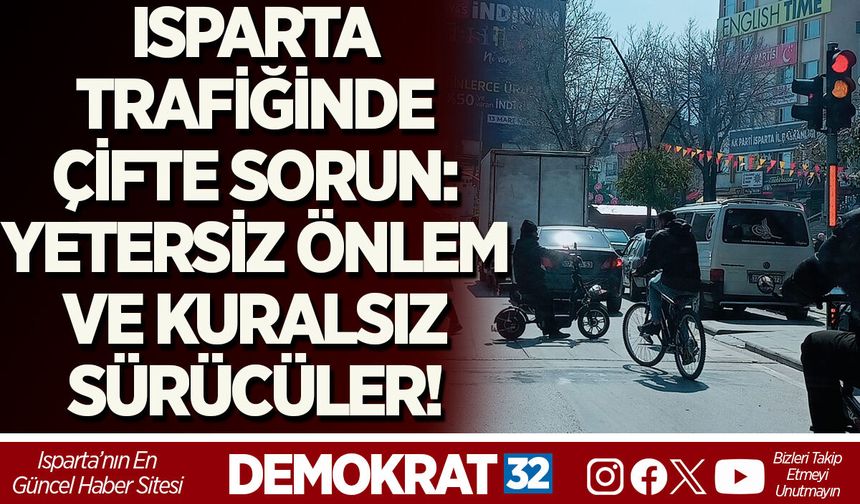 ISPARTA TRAFİĞİNDE ÇİFTE SORUN: YETERSİZ ÖNLEM VE KURALSIZ SÜRÜCÜLER!