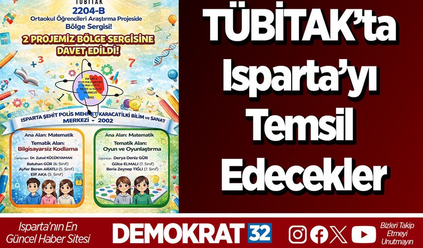 TÜBİTAK’ta Isparta’yı Temsil Edecekler