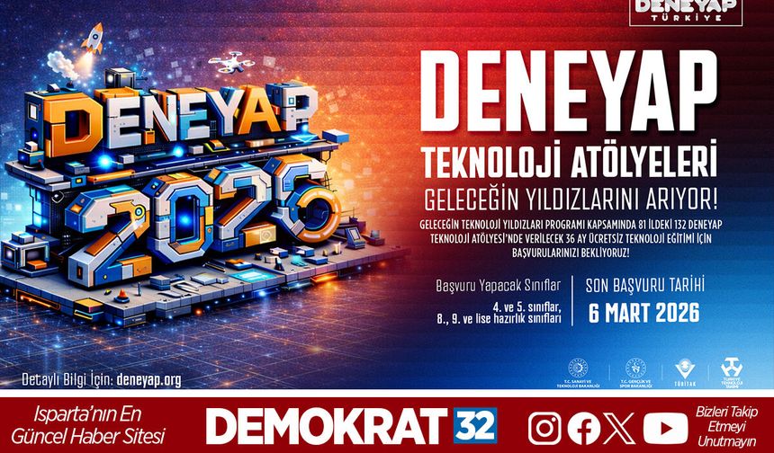 DENEYAP Teknoloji Atölyeleri Başvurularında Son Günler!