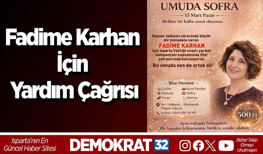 Fadime Karhan İçin Yardım Çağrısı
